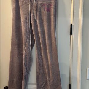 Dark tan Juicy Couture velour jogger pants